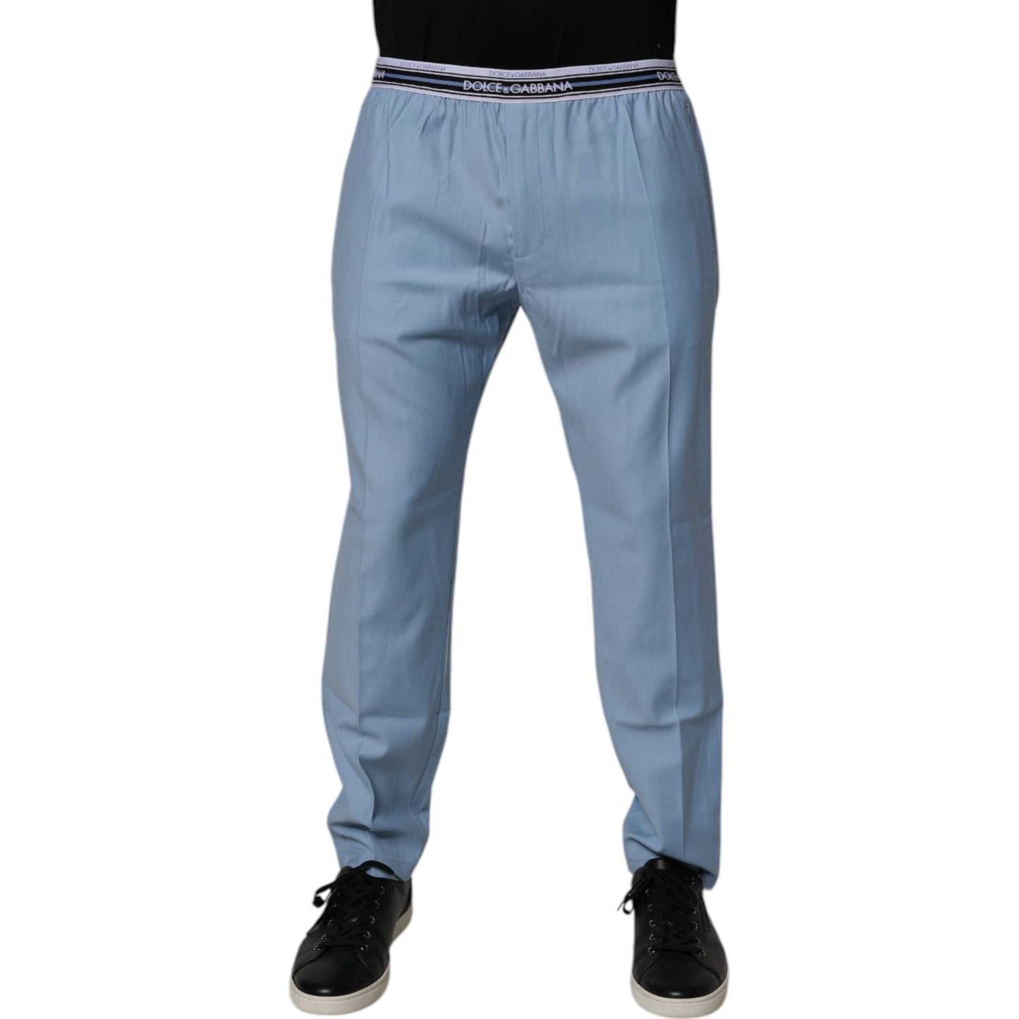 Dolce & Gabbana Blue Cotton Stretch Chino Pants PAN75202-48