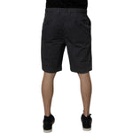Dolce & Gabbana Dark Gray Cotton Mid Waist Men Bermuda Shorts PAN75252-46