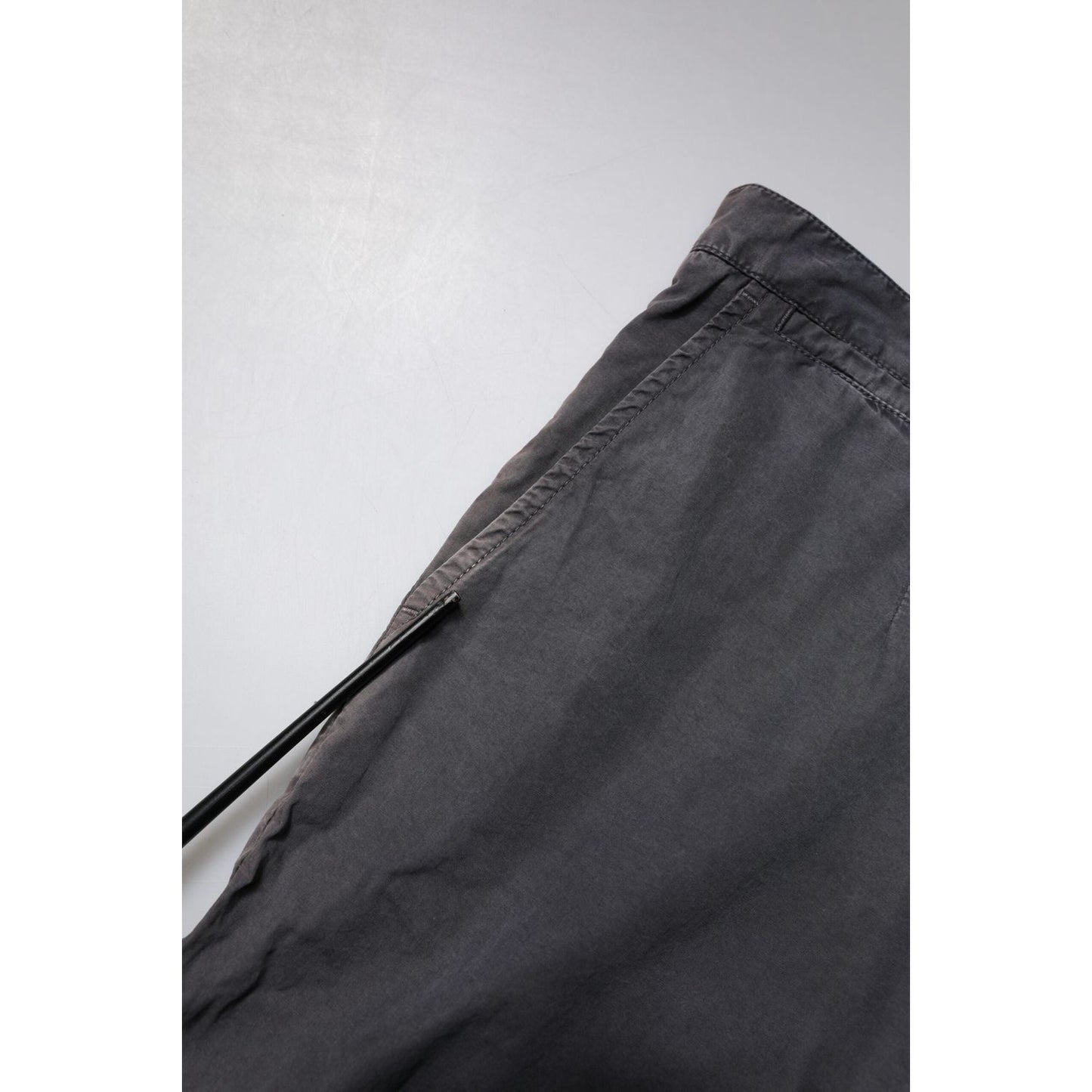Dolce & Gabbana Dark Gray Cotton Mid Waist Men Bermuda Shorts PAN75252-46