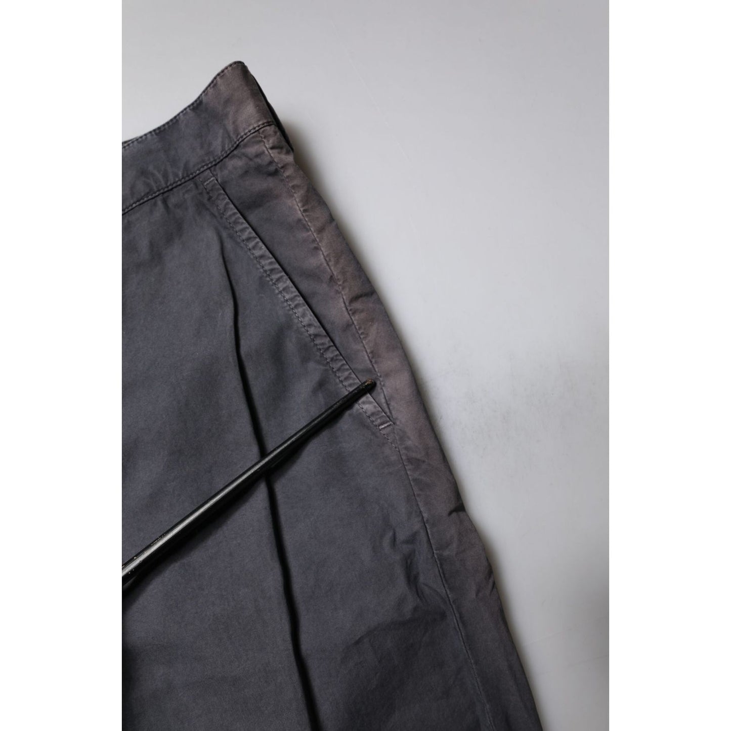 Dolce & Gabbana Dark Gray Cotton Mid Waist Men Bermuda Shorts PAN75252-46
