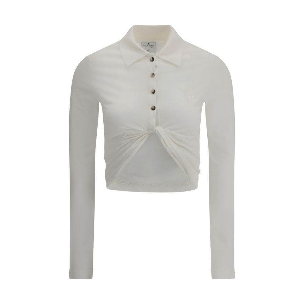 Courrèges Polo with twisted detail CO-225JPO048JS01930001-M