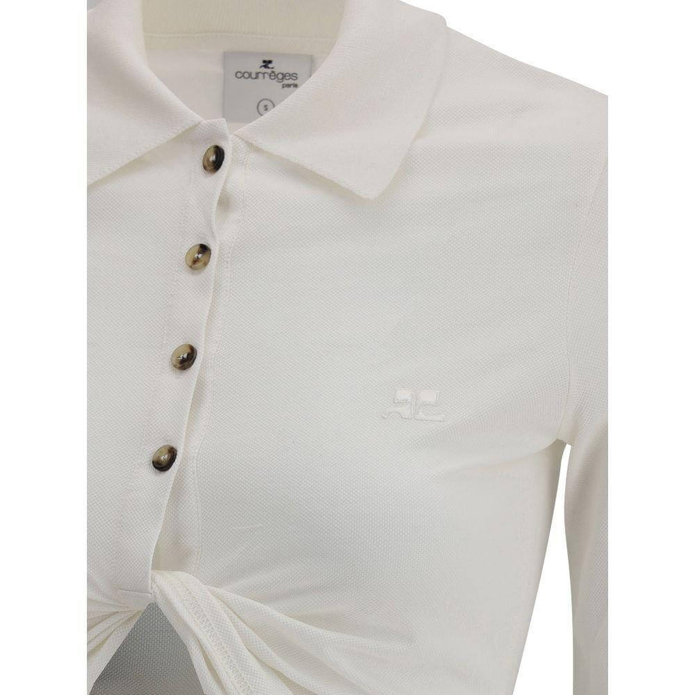 Courrèges Polo with twisted detail CO-225JPO048JS01930001-M