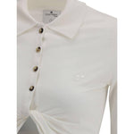Courrèges Polo with twisted detail CO-225JPO048JS01930001-M