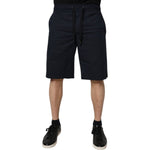 Dolce & Gabbana Dark Blue Cotton Bermuda Sweatshorts Shorts PAN75721-46