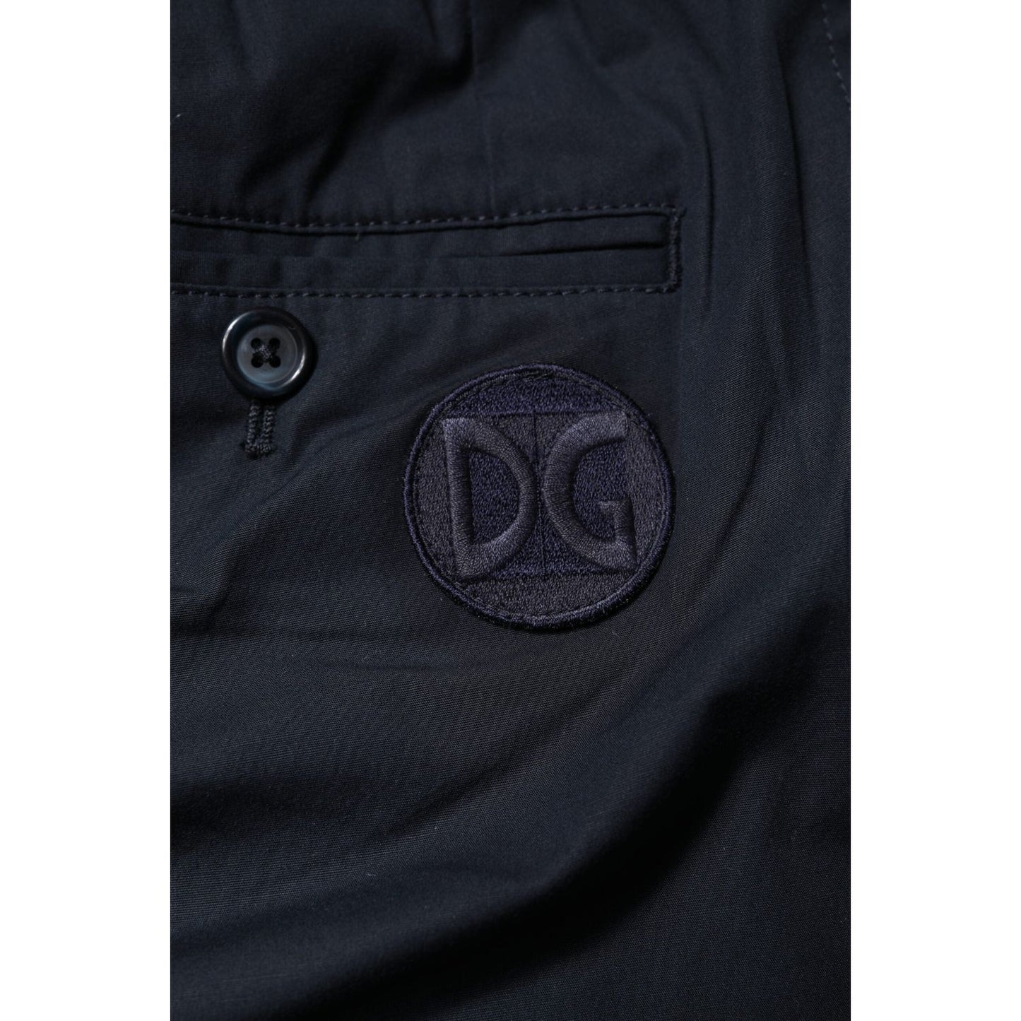 Dolce & Gabbana Dark Blue Cotton Bermuda Sweatshorts Shorts PAN75721-46