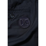 Dolce & Gabbana Dark Blue Cotton Bermuda Sweatshorts Shorts PAN75721-46