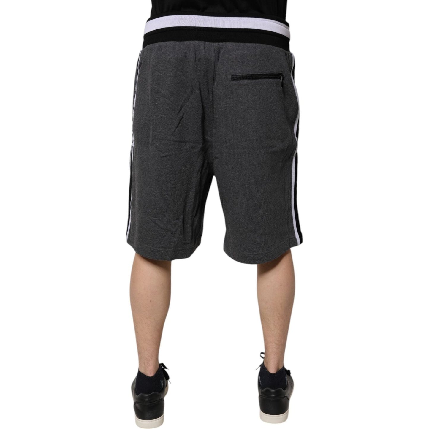 Dolce & Gabbana Dark Gray Cotton Bermuda Sweatshorts Shorts PAN75723-48