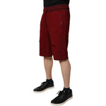 Dolce & Gabbana Maroon Rip Style Bermuda Sweatshorts Shorts PAN75729-48