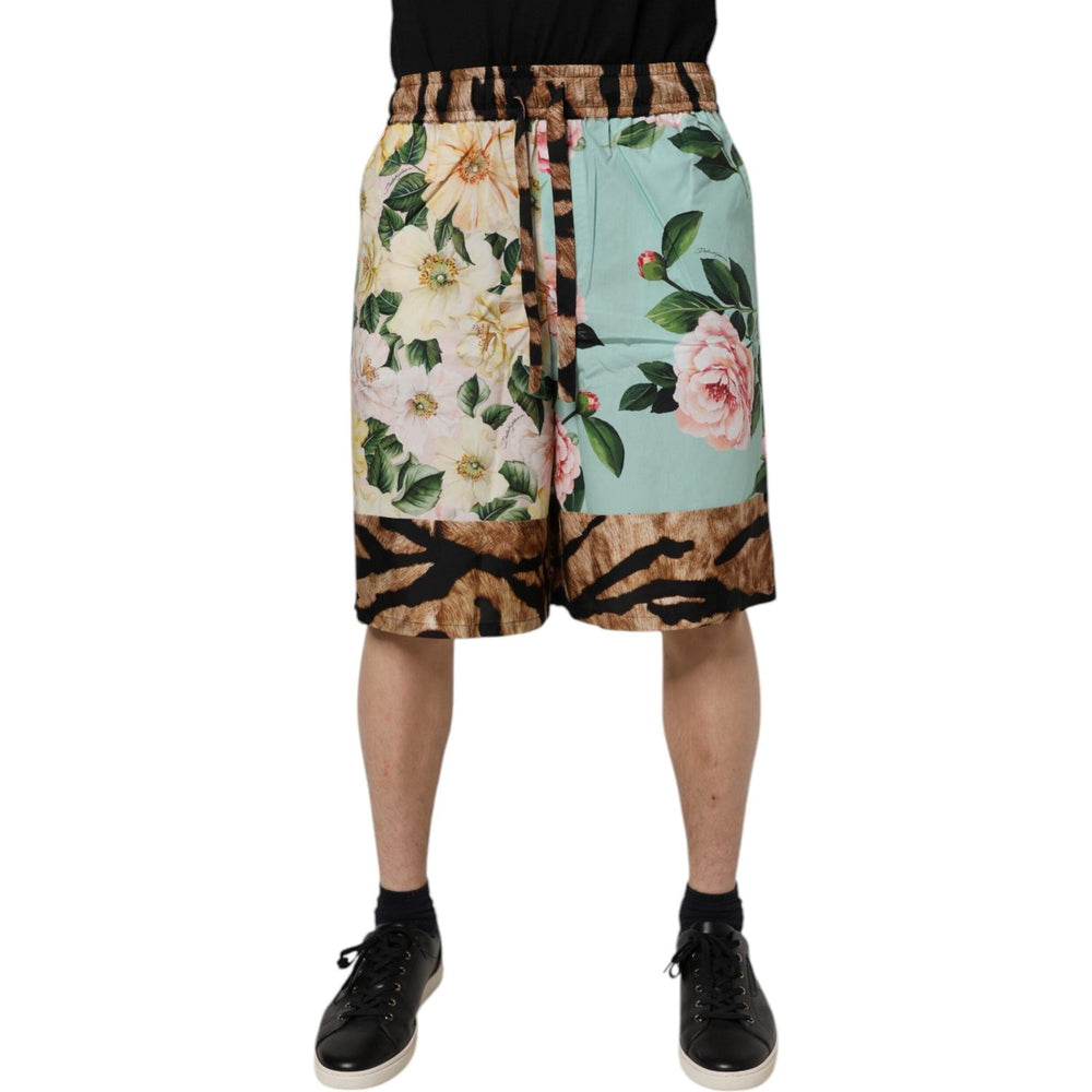 Dolce & Gabbana Multicolor Floral Print Men Bermuda Shorts PAN75751-44