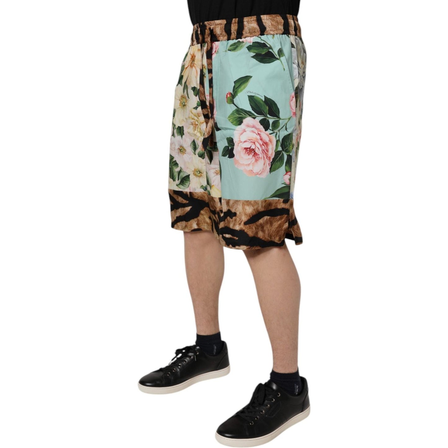 Dolce & Gabbana Multicolor Floral Print Men Bermuda Shorts PAN75751-44