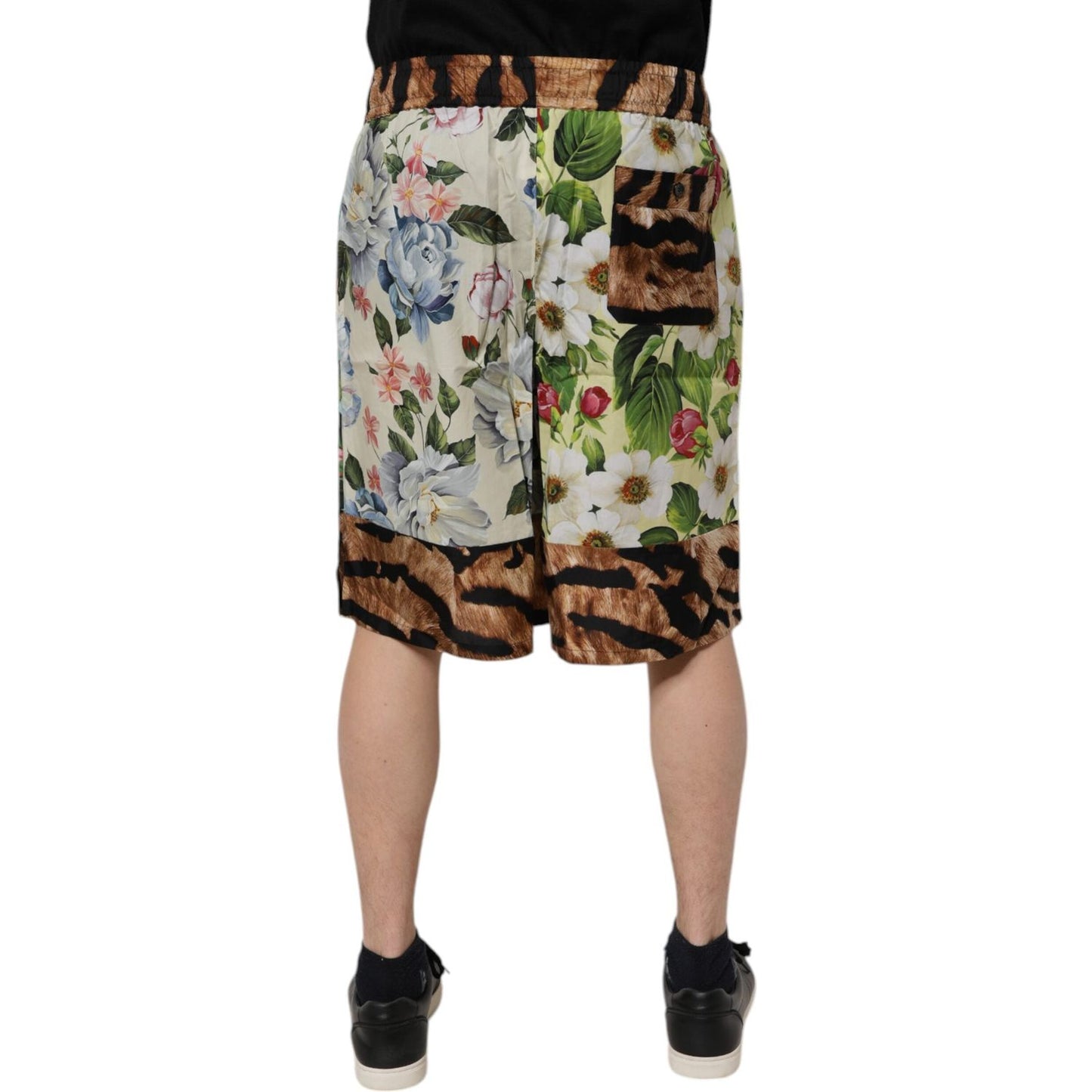Dolce & Gabbana Multicolor Floral Print Men Bermuda Shorts PAN75751-44
