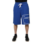 Dolce & Gabbana Blue Logo Cotton Bermuda Sweatshorts Shorts PAN76169-48
