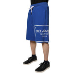 Dolce & Gabbana Blue Logo Cotton Bermuda Sweatshorts Shorts PAN76169-48