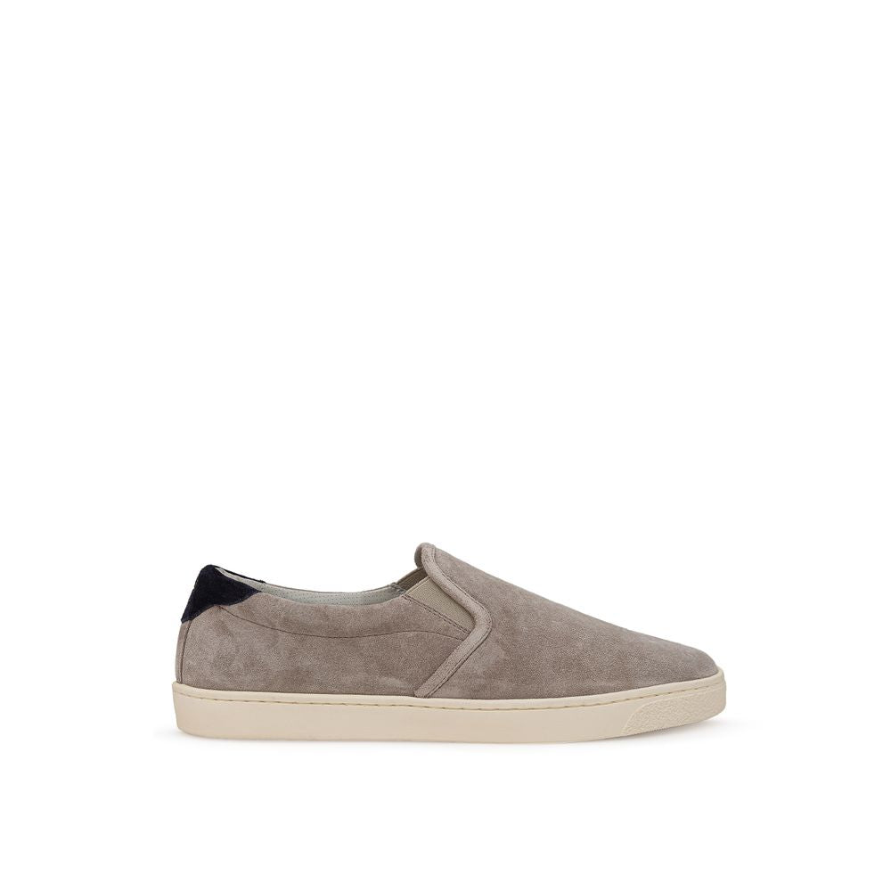 Brunello Cucinelli Gray Leather Sneaker BR-739766220011147-44