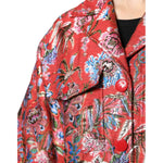 Dolce & Gabbana Red Floral Jacquard Button Down Coat Jacket JKT41384-38