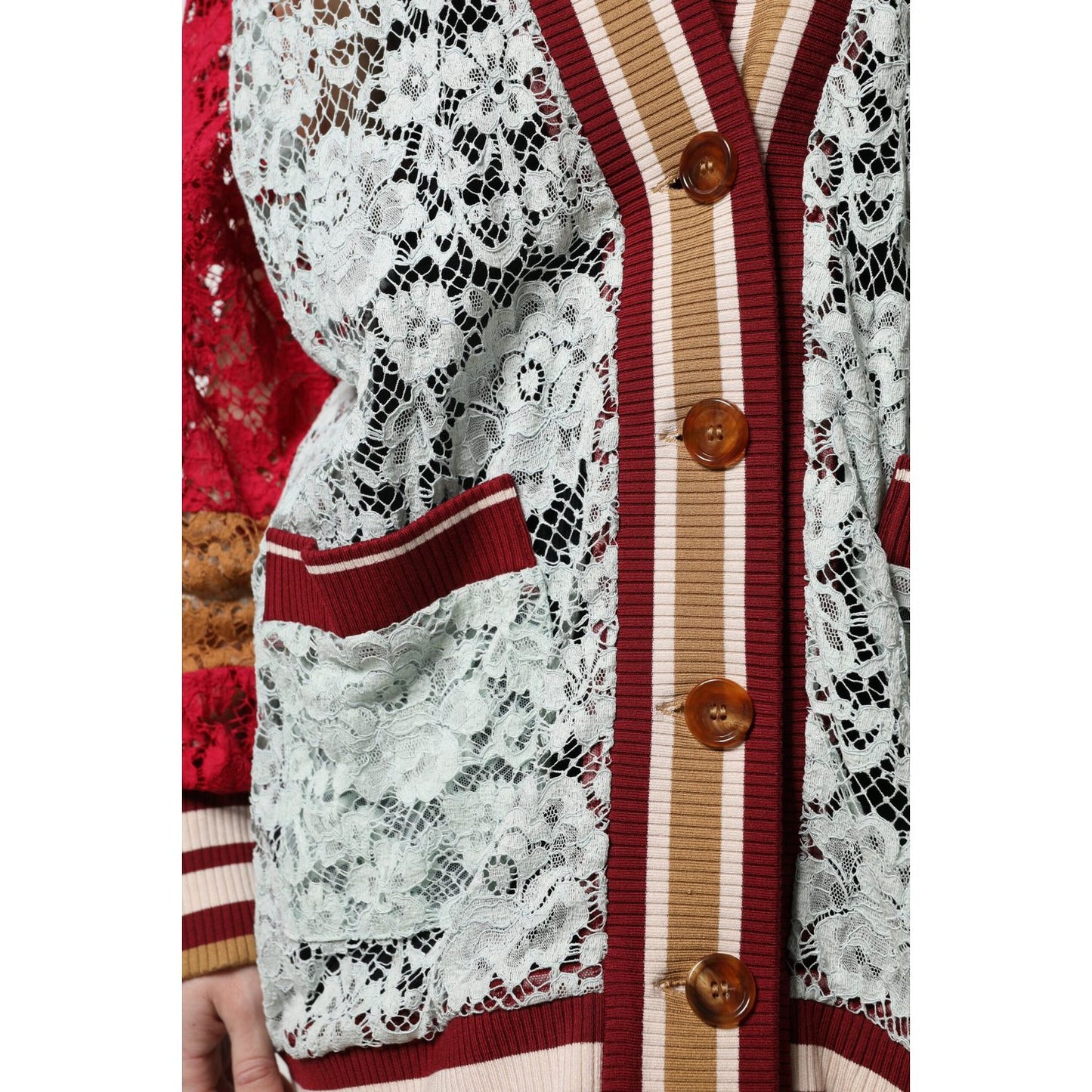 Dolce & Gabbana Multicolor Floral Lace Cardigan Sweater JKT41389-36