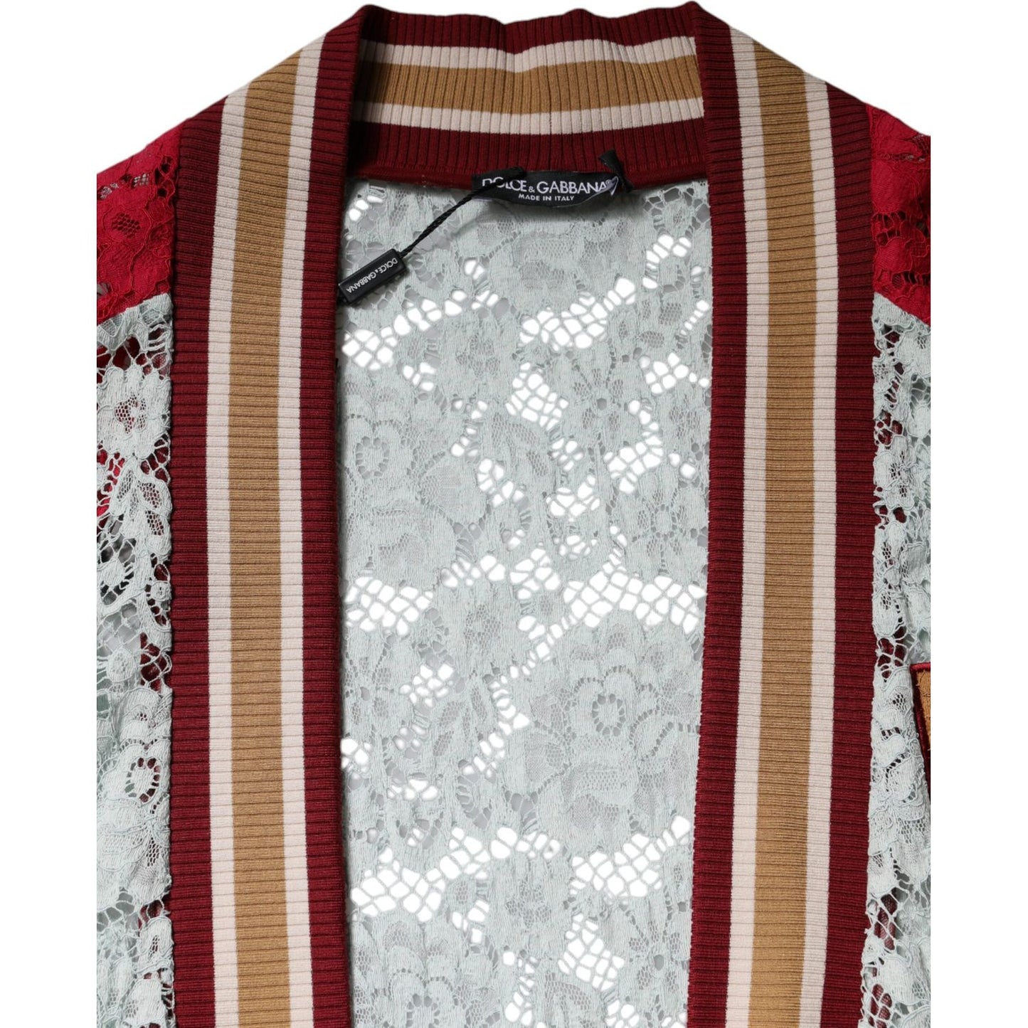 Dolce & Gabbana Multicolor Floral Lace Cardigan Sweater JKT41389-36