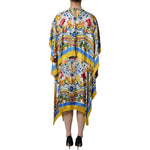 Dolce & Gabbana Multicolor Majolica Kaftan Short Sleeves Maxi Dress DR81636-36