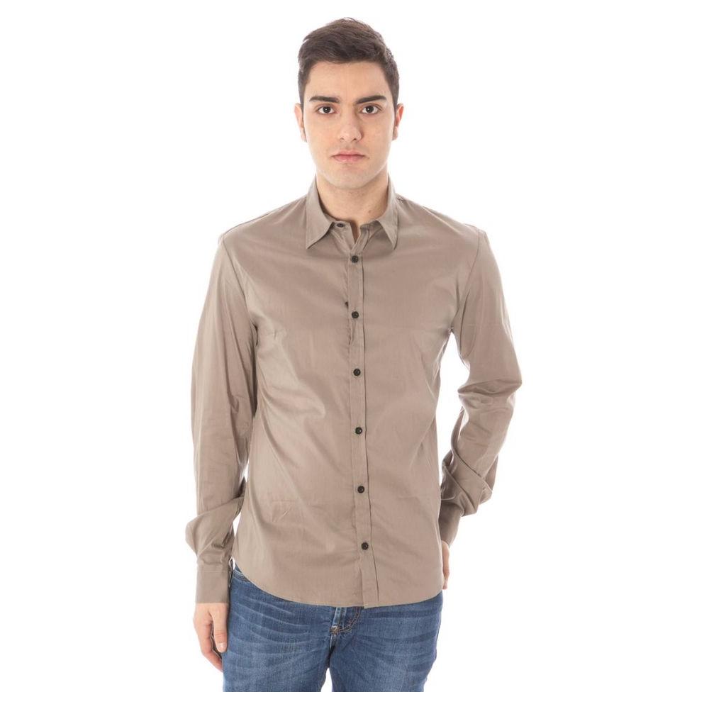Costume National Green Cotton Men Shirt