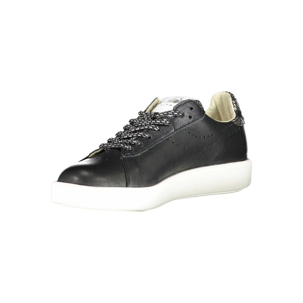 Diadora Black Leather Women Sneaker DI-3501-EU36/US6