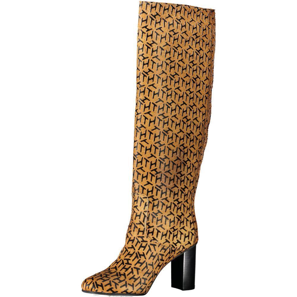 Tommy Hilfiger Beige Leather Womens High Boot TO-3732-EU37/US7
