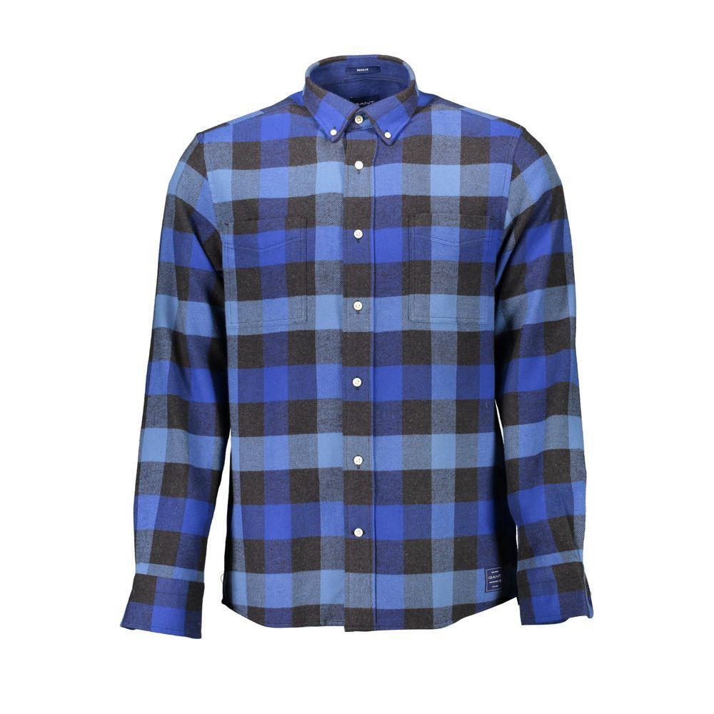 Gant Blue Cotton Men Shirt GA-8995-XL-FBB-341