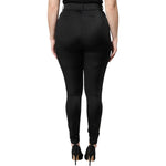 Dolce & Gabbana Black Nylon High Waist Slim Fit Pants PAN75988-42