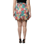 Dolce & Gabbana Multicolor Floral Lace High Waist Mini Skirt SKI2079-36