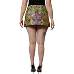 Dolce & Gabbana Multicolor Floral Jacquard Mid Waist Mini Skirt SKI2086-36