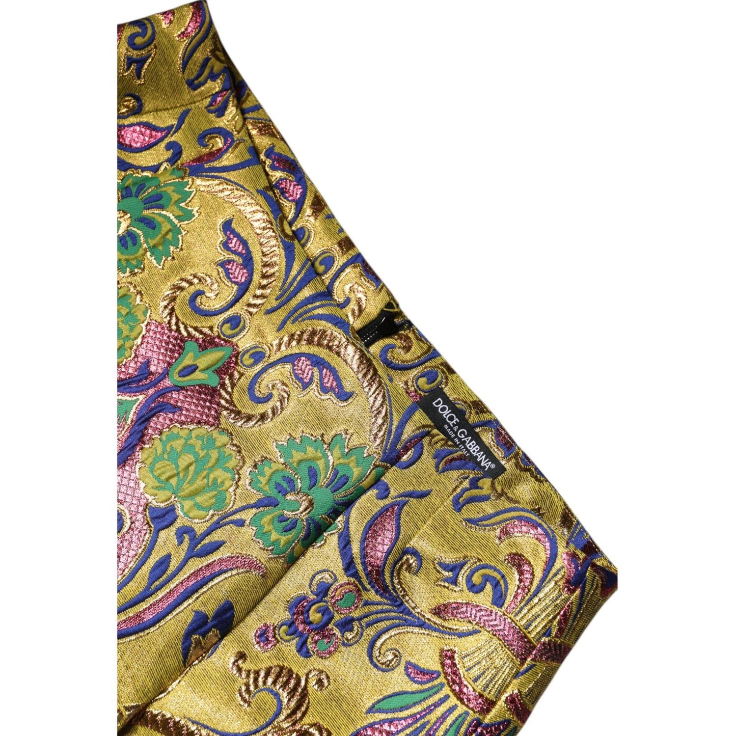 Dolce & Gabbana Multicolor Floral Jacquard Mid Waist Mini Skirt SKI2086-36