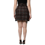 Dolce & Gabbana Multicolor High Waist Tartan Tweed Pencil Cut Skirt SKI2087-36