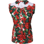Dolce & Gabbana Multicolor Floral Lace Sleeveless Tank Top TSH87144-36