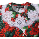 Dolce & Gabbana Multicolor Floral Lace Sleeveless Tank Top TSH87144-36