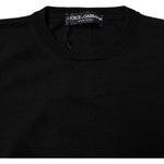 Dolce & Gabbana Black Wool Knit Crew Neck Pullover Sweater TSH87159-38