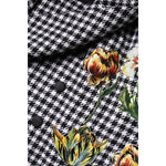 Dolce & Gabbana Black White Monochrome Patterned Floral Cape Jacket TSH90084-36