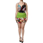 Dolce & Gabbana Multicolor Floral Patchwork Fitted Mini Dress TSH90085-38