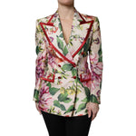 Dolce & Gabbana Multicolor Floral Double Breasted Jacket TSH90086-36