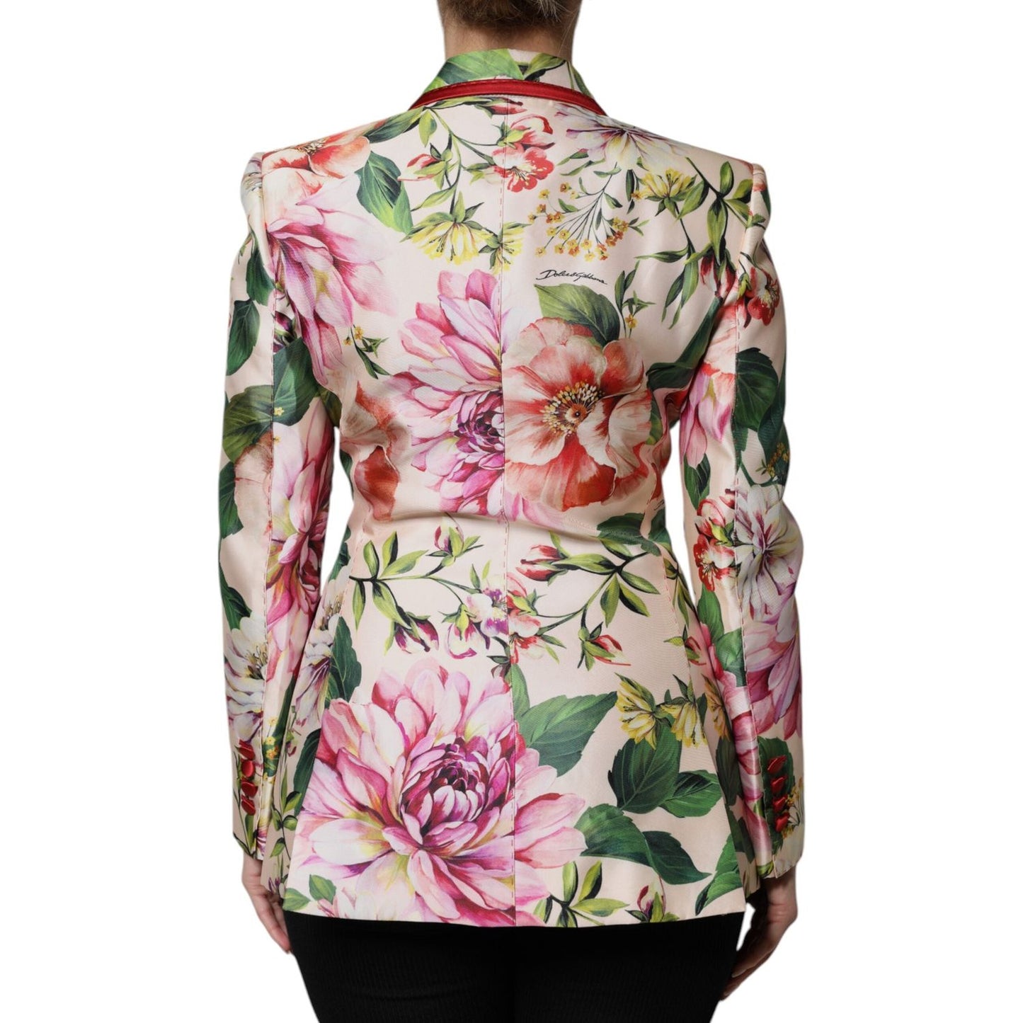 Dolce & Gabbana Multicolor Floral Double Breasted Jacket TSH90086-36