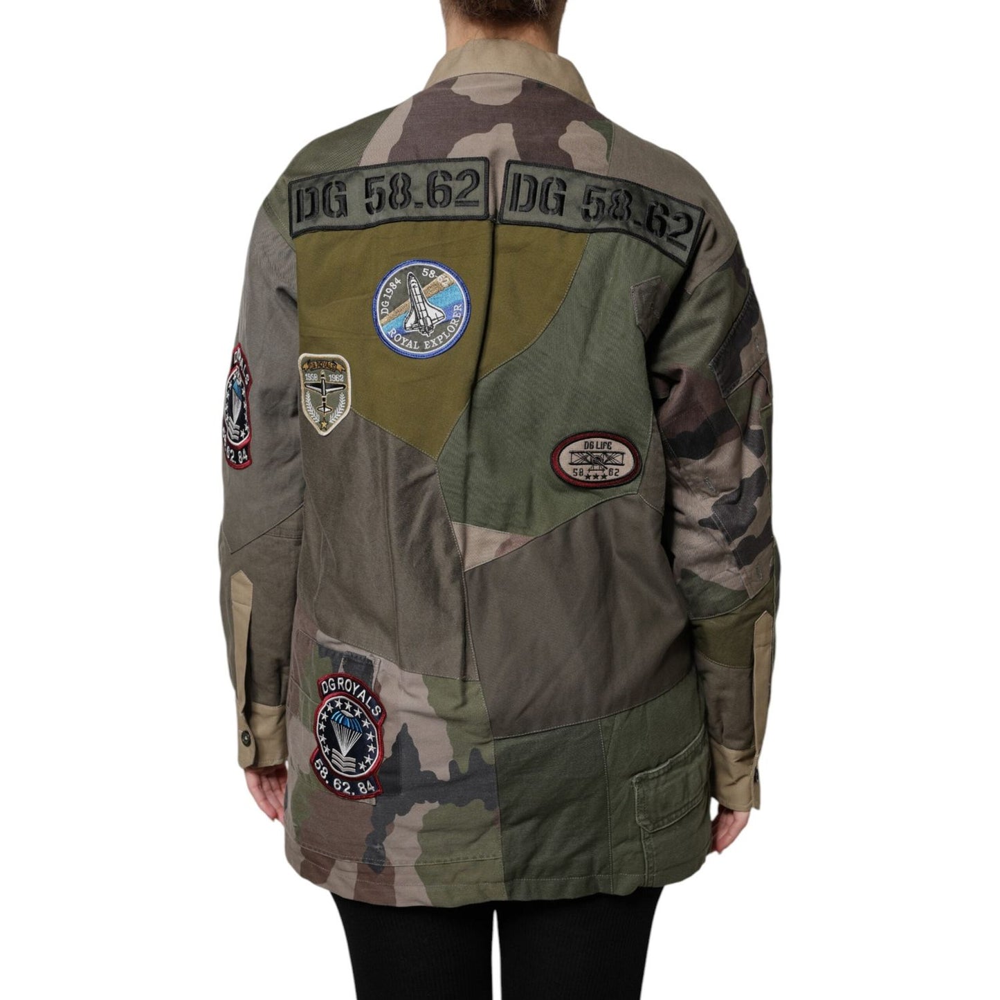 Dolce & Gabbana Military Green Cotton Button Down Jacket TSH90087-36