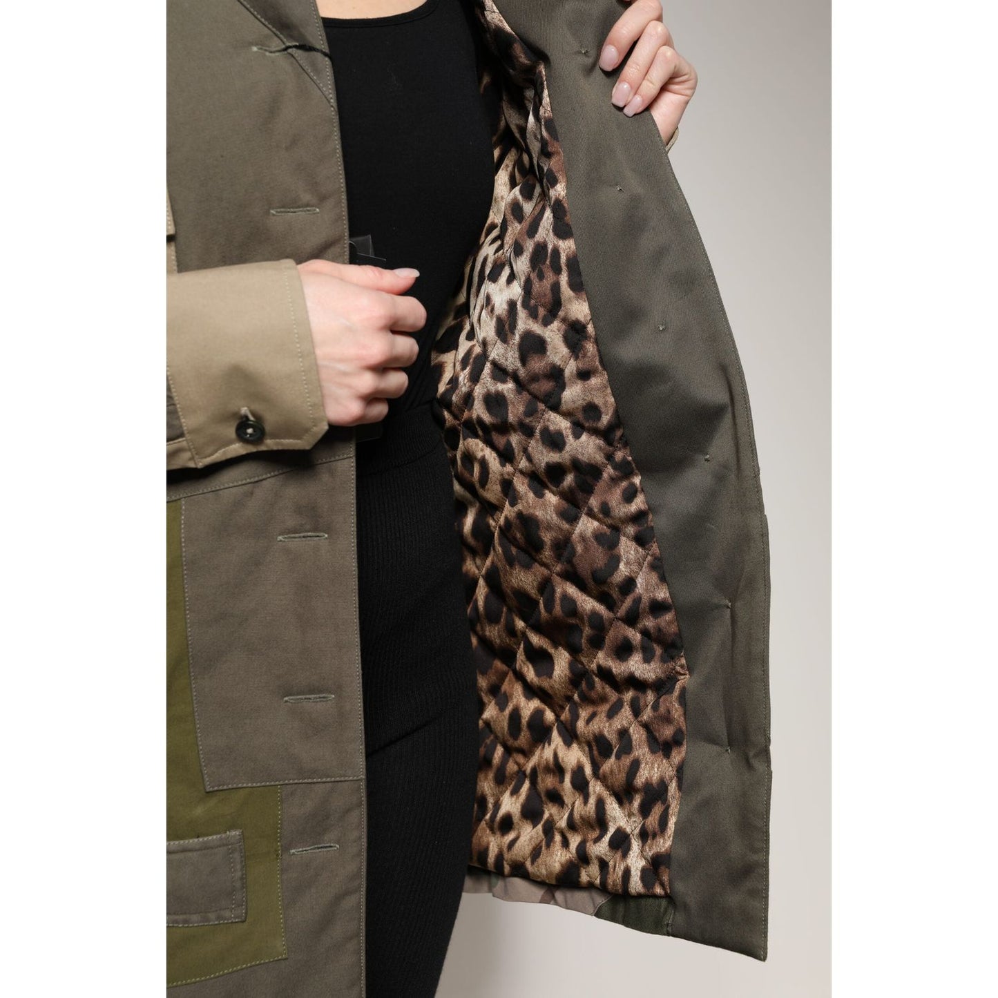 Dolce & Gabbana Military Green Cotton Button Down Jacket TSH90087-36