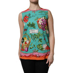 Dolce & Gabbana Multicolor Floral Silk Sleeveless Tank Top TSH90097-42