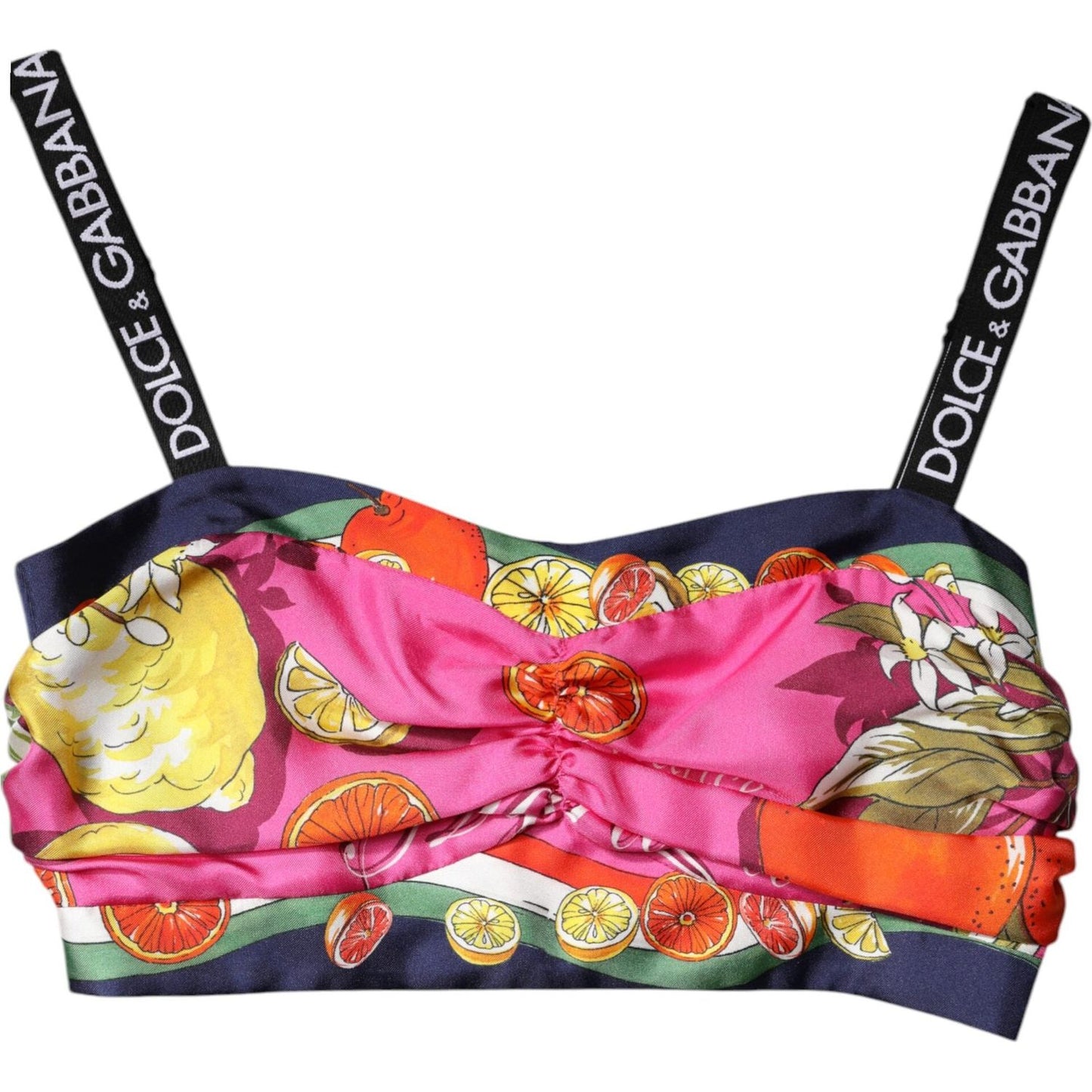 Dolce & Gabbana Multicolor Floral Sleeveless Bustier Cropped Top TSH90101-40