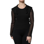 Dolce & Gabbana Black Silk Sheer Long Sleeves Blouse Top TSH878638-40