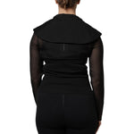Dolce & Gabbana Black Silk Sheer Long Sleeves Blouse Top TSH878638-40