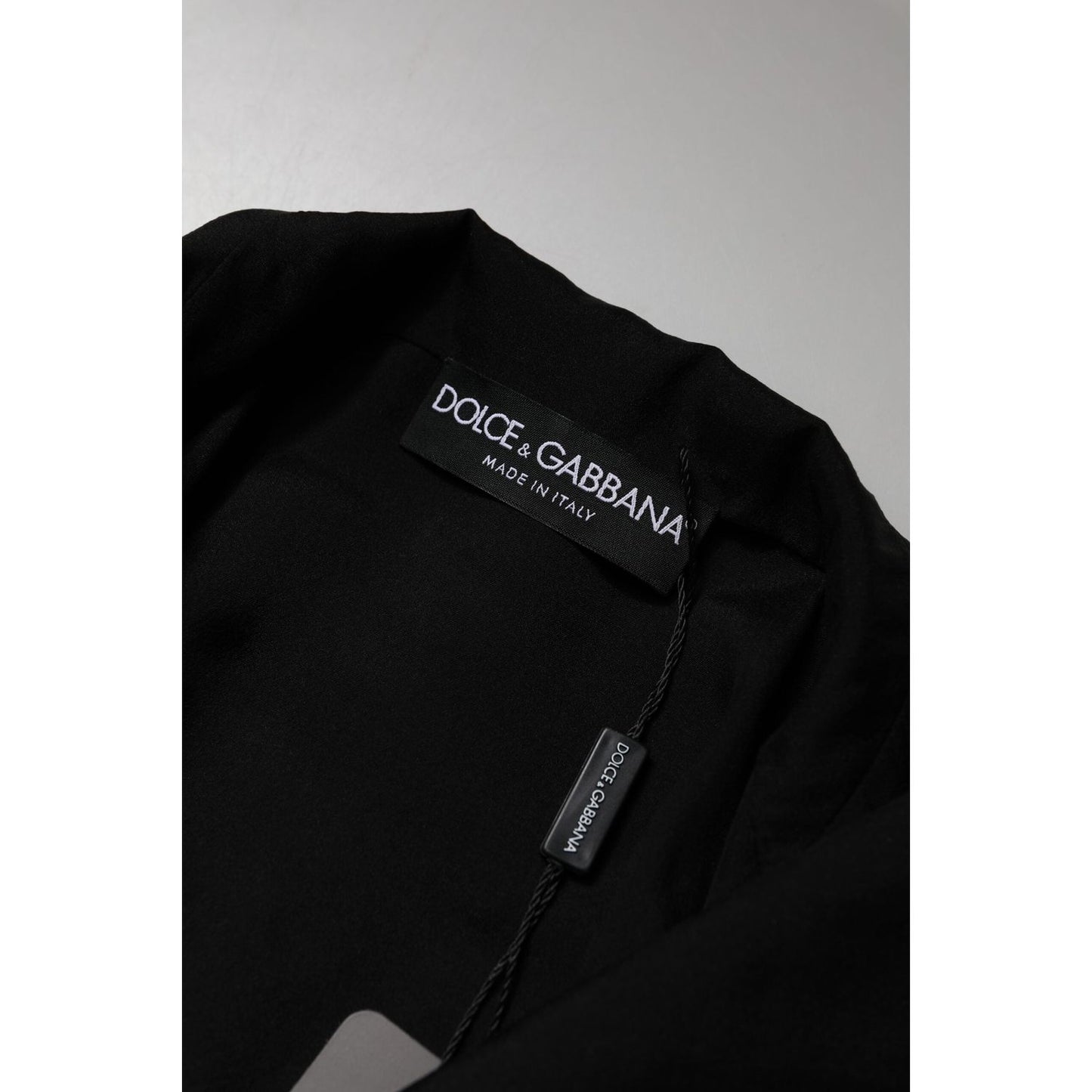 Dolce & Gabbana Black Silk Sheer Long Sleeves Blouse Top TSH878638-40
