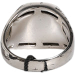 Dolce & Gabbana Silver Tone Engraved Two Color Real Brass Ring 1728,67345645728,Dolce & Gabbana,EU60 | US10,Jewelry,Material: 100% Real Brass,Men,Men - Jewelry,Preowned / Defect,Rings - Men - Jewelry,Silver SMY10464-60