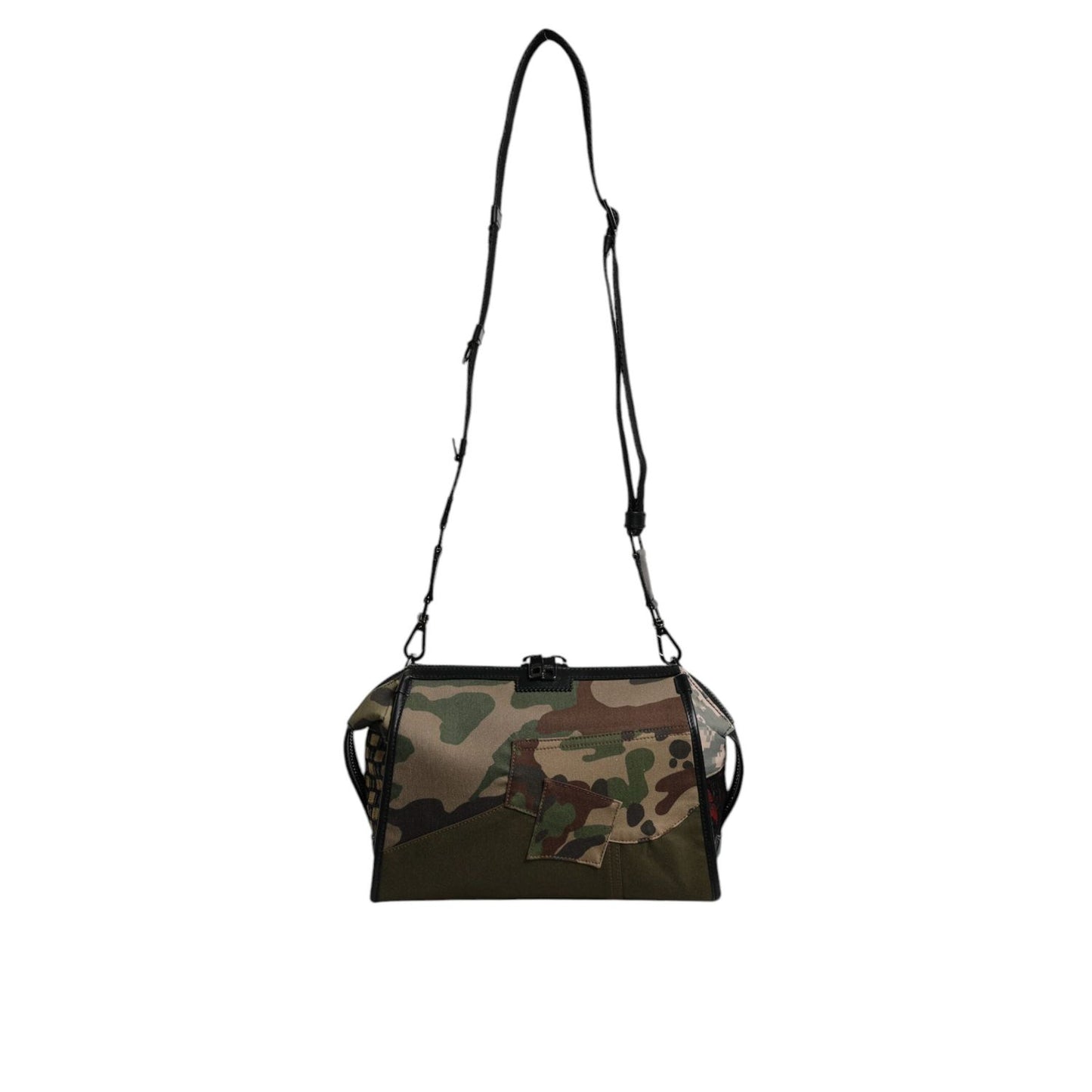 Dolce & Gabbana Multicolor Camouflage Patchwork Crossbody Bag