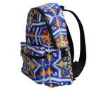 Dolce & Gabbana Multicolor Majolica Print Nylon Travel Backpack Bag