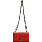 Dolce & Gabbana Red Quilted Devotion Crossbody Chain Phone Cover Bag BAG4267