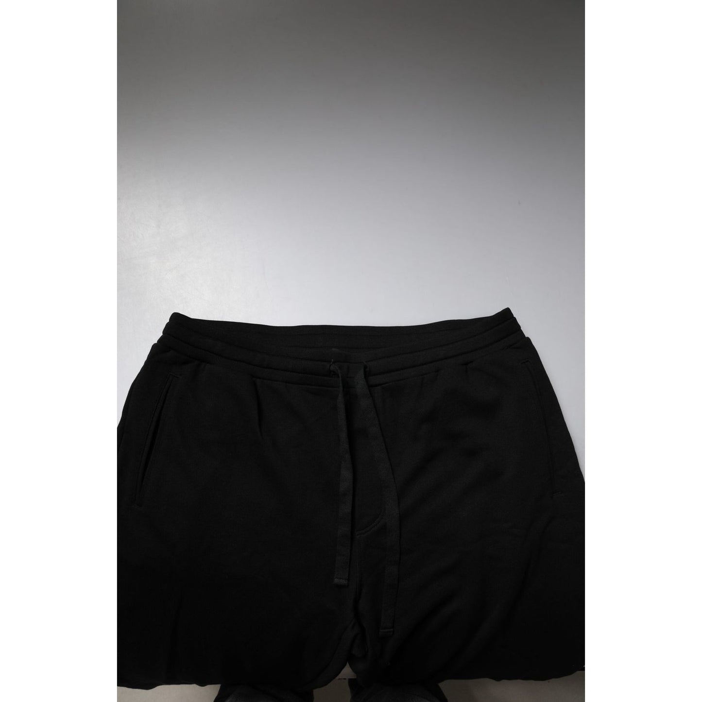 Dolce & Gabbana Black Cotton Crown Logo Jogger Pants PAN75032-58